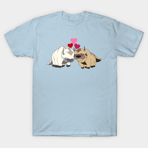 Appa the Flying Bison from Avatar the Last Airbender in Love with Hearts T-Shirt by bwoody730